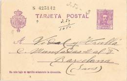 Entero Postal Balaguer (Lerida) 1928. Alfonso XIII - 1850-1931