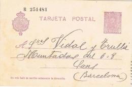 Entero Postal Circulado De Ribarroja De Ebro (Tarragona) 1928. Alfonso XIII - 1850-1931