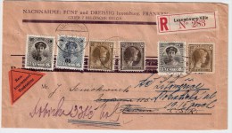 Luxemburg, 1933, Reco-NN-Ausland! ,seltene Mischfrank.  #1106 - Covers & Documents