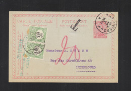 Belgien GSK 1921 Verviers Nach Luxemburg Nachporto - Postage Due