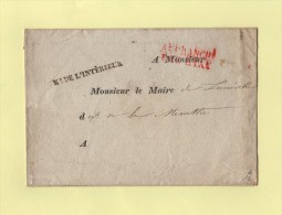 Franchise - Ministere De L'Interieur - Affranchi Par L Etat - Destination Luneville - Enveloppe Sans Correspondance - Lettere Accidentate