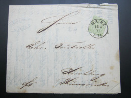 1871, 1 Kreuzer Auf Drucksache  MAINZ - Brieven En Documenten