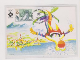 YUGOSLAVIA 1984 OLYMPIC GAMES 1984 SARAJEVO  MAXIMUM CARD - Maximumkarten