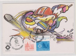 YUGOSLAVIA 1984 OLYMPIC GAMES 1984 SARAJEVO  MAXIMUM CARD - Cartes-maximum