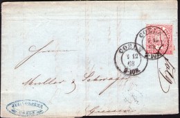 Köln 1.12.1868 Auf Faltbrief Fa. Vorster Nach Giessen - Pracht - Cartas & Documentos