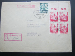 1947, Einschreiben Aus  Reutlingen - Other & Unclassified