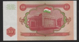 TAJIKISTAN 10 RUBLES 1994  UNC - Tagikistan