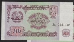 TAJIKISTAN 20 RUBLES 1994  # AA 0281124 P# 4 - Tadjikistan