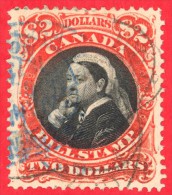 Canada Revenue # FB53 2 Dollars  - O -  Dated  1868 - Bill Stamp /  Timbre De Loi - Fiscale Zegels