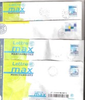 France, Lot De 10 Entiers Lettre PAP Suivie, MAX ,Distingo, Verte , Prioritaire ,20g / 50 G ,différentes , Obl TB - Collections & Lots: Stationery & PAP