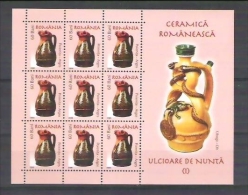 Romania 2006 - Pitchers - MNH Perforated Sheet RO.010 - Unused Stamps