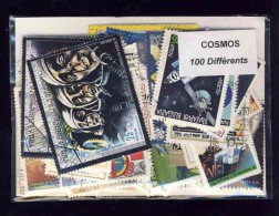 Cosmos - 100 Timbres Differents - Tous Pays - Sammlungen