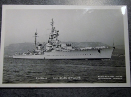 Militaria, Bateau , Navire De Guerre ,  CROISEUR GEOGES LEYGUES , Photo Marius Bar Toulon, Marine National , - Boats