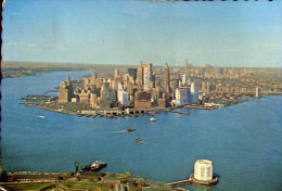 New York City - Manhattan Skyline - Formato Grande Viaggiata Mancante Di Affrancatura - Manhattan