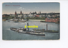 Schlepper Und Padssagierdampfer In Mainz A. D. Strassenbrücke - Tugboats