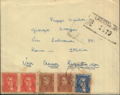 BRASIL VIA AEREA REGISTRADA TO ROME 1962 - Lettres & Documents