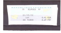 Vignette Type Avions En Papier (Bourgesl)  98  25/08 - 2000 « Avions En Papier »
