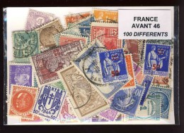 France Avant 1946 100 Timbres Différents Oblitérés - Collezioni