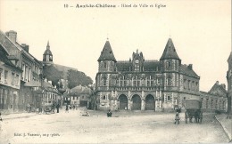 Auxl - Le - Chateau .    ( 62 )        Hotel De Ville  Et  Eglise - Auxi Le Chateau