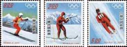 Taiwan 1976 Winter Sport Stamps - Biathlon Luge Skiing Skating Olympic Shooting - Ungebraucht