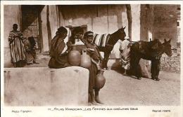 Postcard RA001740 - Morocco (Maroc) Les Femmes Aux Costumes Bleus - África