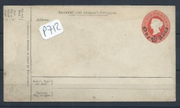 INDE BRITANNIQUE ENVELOPPE ENTIER POSTAL  NEUF " Soldiers And Seamen´s " - Andere & Zonder Classificatie