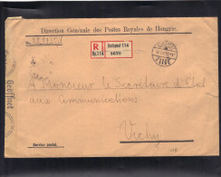 Recommandé En Franchise , Administration Des Postes Hongroises , 18 Mars 1942. Censure Allemande - Marcofilie