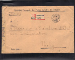 Recommandé En Franchise , Administration Des Postes Hongroises , 18 Mars 1942. Censure Allemande - Postmark Collection