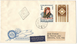 Delcampe - UNGHERIA - Hungary - Magyar - Ungarn - 1960 - 33rd Stampday - Woman In MezÅ‘kövesd Costume - FDC - Viaggiata Per New ... - FDC