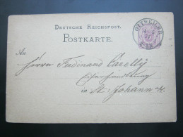 OTTWEILER , Klarer Stempel Auf Karte    1877 - Lettres & Documents