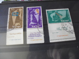 ISRAEL TIMBRE ISSU COLLECTION YVERT N°113.115 - Usados (con Tab)