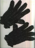 Gants Noir Dame  Au Crochet Confection Artisanale Bretonne Poignet Dentelle   TBE - Autres & Non Classés