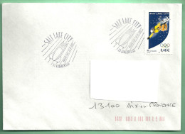 Enveloppe FdC Jeux Olympiques D'hiver SALT LAKE CITY'02 JO 2002 Cachet 1er Jour  Albertville Bobsleigh Monoski - Winter 2002: Salt Lake City