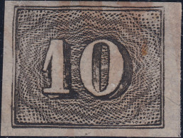 Brasilien 10Reis Schwarz Mi#11 Entwertet - Used Stamps