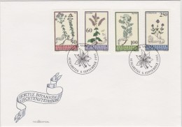 HERBS LEAN MEADOW FLOWERS FLEURS DE PRAIRIE MAIGRE MAGERWIESE BLUMEN LIECHTENSTEIN 1993 MI 1069-1072 FDC - Geneeskrachtige Planten