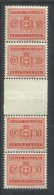 ITALIA REGNO ITALY KINGDOM 1945 LUOGOTENENZA SEGNATASSE TASSE CENT. 30 NO FILIGRANA UNWATERMARK PONTE GUTTER PAIRS MNH - Strafport