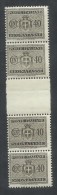 ITALIA REGNO ITALY KINGDOM 1945 LUOGOTENENZA SEGNATASSE TASSE CENT. 40 NO FILIGRANA UNWATERMARK PONTE GUTTER PAIRS MNH - Taxe