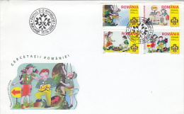 694FM- SCOUTS, SCUTISME, COVER FDC, 2005, ROMANIA - Covers & Documents