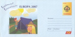 695FM- SCOUTS, SCUTISME, SCOUTS CENTENARY, COVER STATIONERY, 2007, ROMANIA - Covers & Documents