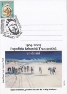 9232- TRANSARCTIC EXPEDITION, SVALBARD, SLEIGH, DOGS, SPECIAL POSTCARD, 2009, ROMANIA - Arktis Expeditionen