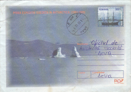 9240- FIRST SWEDISH ANTARCTIC EXPEDITION, SHIP, COVER STATIONERY, 2003, ROMANIA - Expéditions Antarctiques