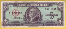CUBA - Billet De 5 Pesos. 1960. Pick: 92a. TTB - Kuba