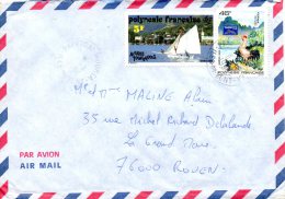 POLYNESIE. Belle Enveloppe Ayant Circulé En 1994. Coq/Voile. - Storia Postale