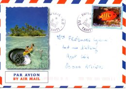 POLYNESIE. N°745 De 2005 Sur Enveloppe Illustrée Ayant Circulé. Poisson. - Storia Postale