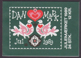 Denmark Markenheftchen Booklet 1989 Christmas Seal Weihnachten Jul Noel Natale Navidad (2 Scans) MNH** - Booklets