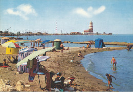 FIUMICINO ROMA IL FARO SPIAGGIA MARE, Vintage Old Photo Postcard Card - Fiumicino