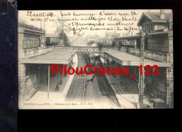 94 Val De Marne - FONTENAY SOUS BOIS  - " L'Intérieur De La Gare - Train Arrivant à Quai " - Fontenay Sous Bois