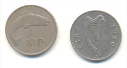 IRLANDA 10 PENCE  ANNO 1980 - Irlanda