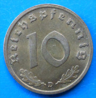 Allemagne Germany Deutschland 3ème Reich 10 Reichspfennig 1937 D Km 92 SUPERBE !!! - 10 Reichspfennig