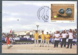 122 FRANCE 2012 - Carte 1er Jour 14-09-2012 Championnats Du Monde De Petanque Marseille - Bowls